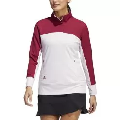 ADIDAS Women's Colorblock Quarter Snap Jacket