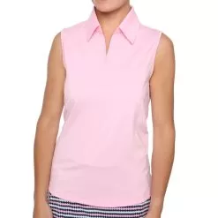Women's Mesh Panel Sleeveless Polo