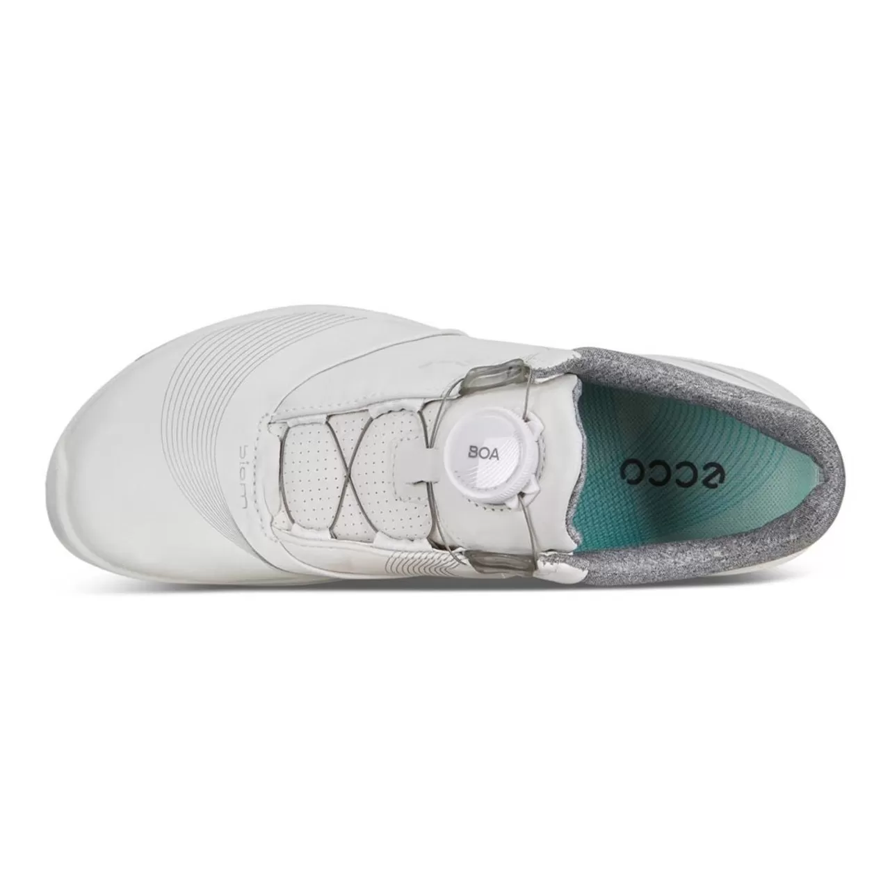 ECCO Women's Biom Hybrid 3 BOA Golf Shoes - White/Emerald - Image 6