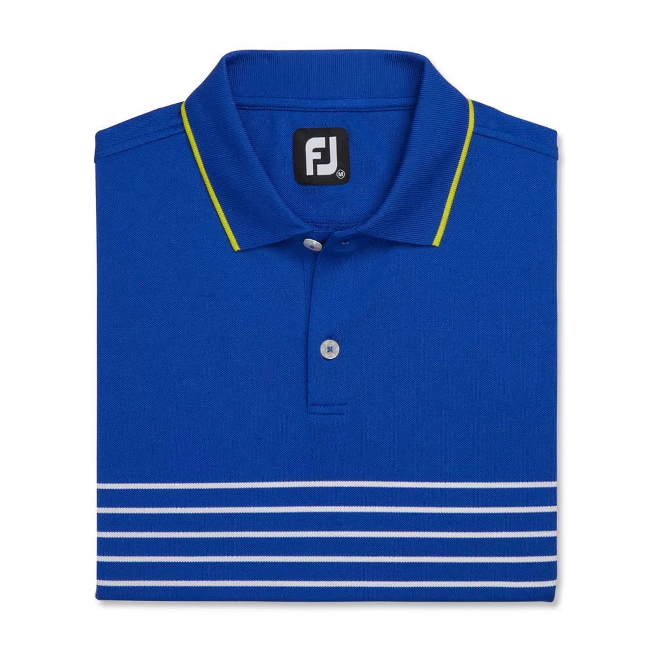 FootJoy Breton Stripe Stretch Pique Knit Collar Polo - Image 8