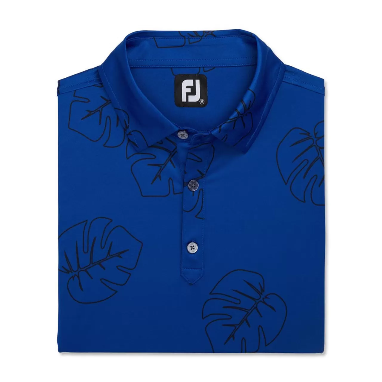 FootJoy Jungle Leaf Print Lisle Self Collar Polo - Image 4