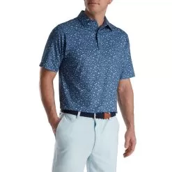 FootJoy Terrazzo Print Lisle Self Collar Polo