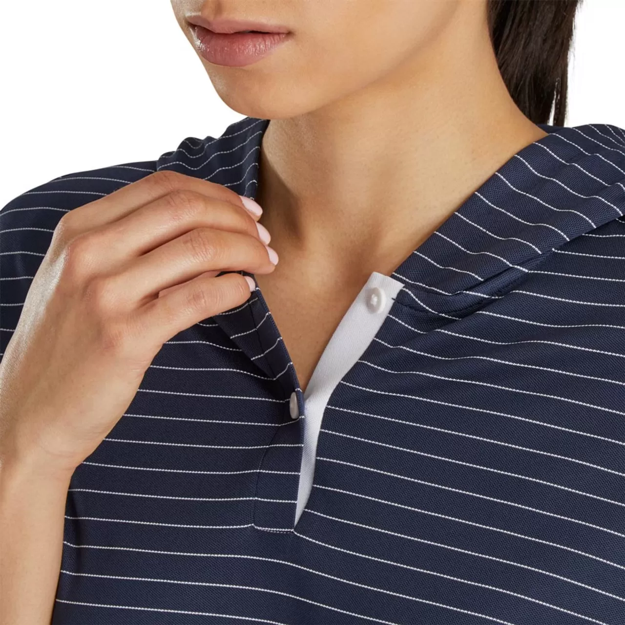 FootJoy Women's 3/4 Sleeve Pinstripe Hoodie - Image 4