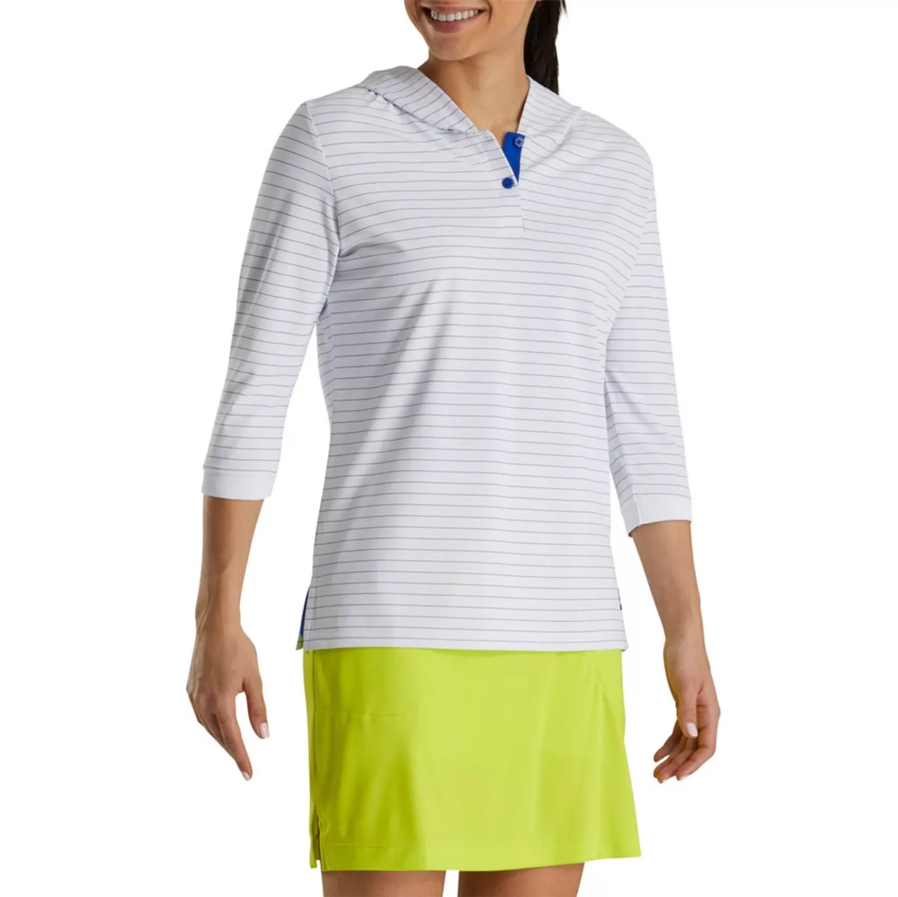 FootJoy Women's 3/4 Sleeve Pinstripe Hoodie - Image 6