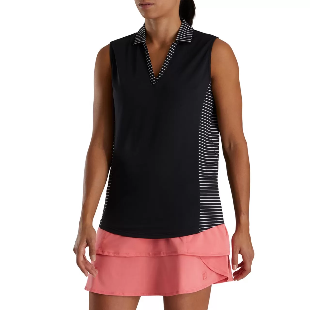FootJoy Women's Open Placket Sleeveless Polo - Image 2
