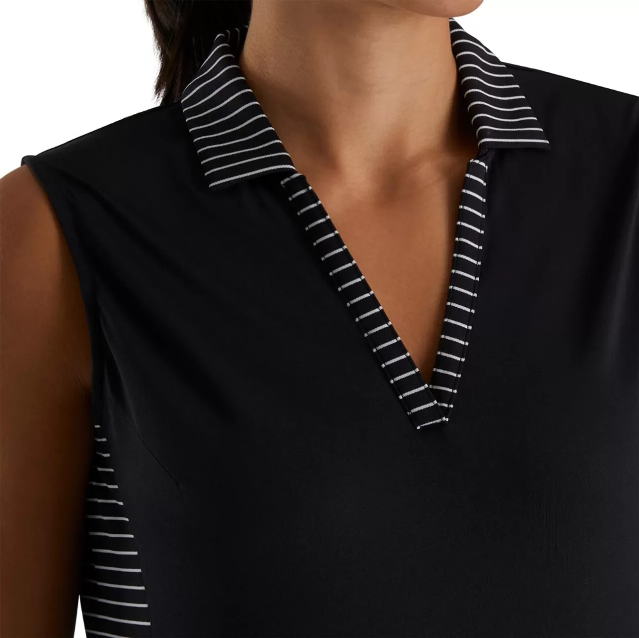 FootJoy Women's Open Placket Sleeveless Polo - Image 4