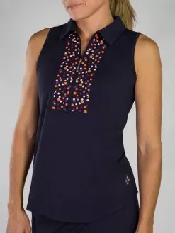 Cutaway Embroidery Polo - Midnight