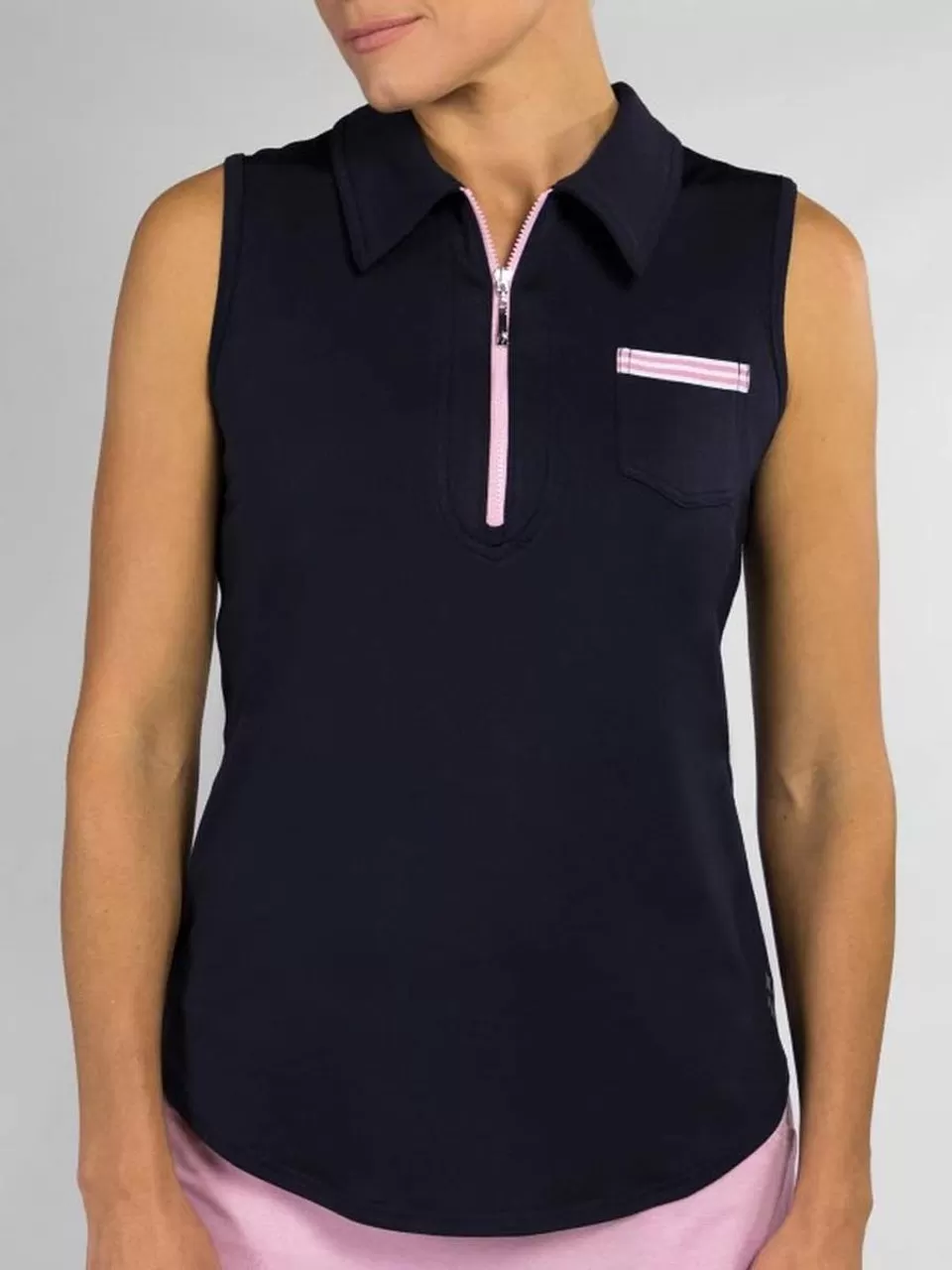 Sleeveless Pocket Polo - Midnight