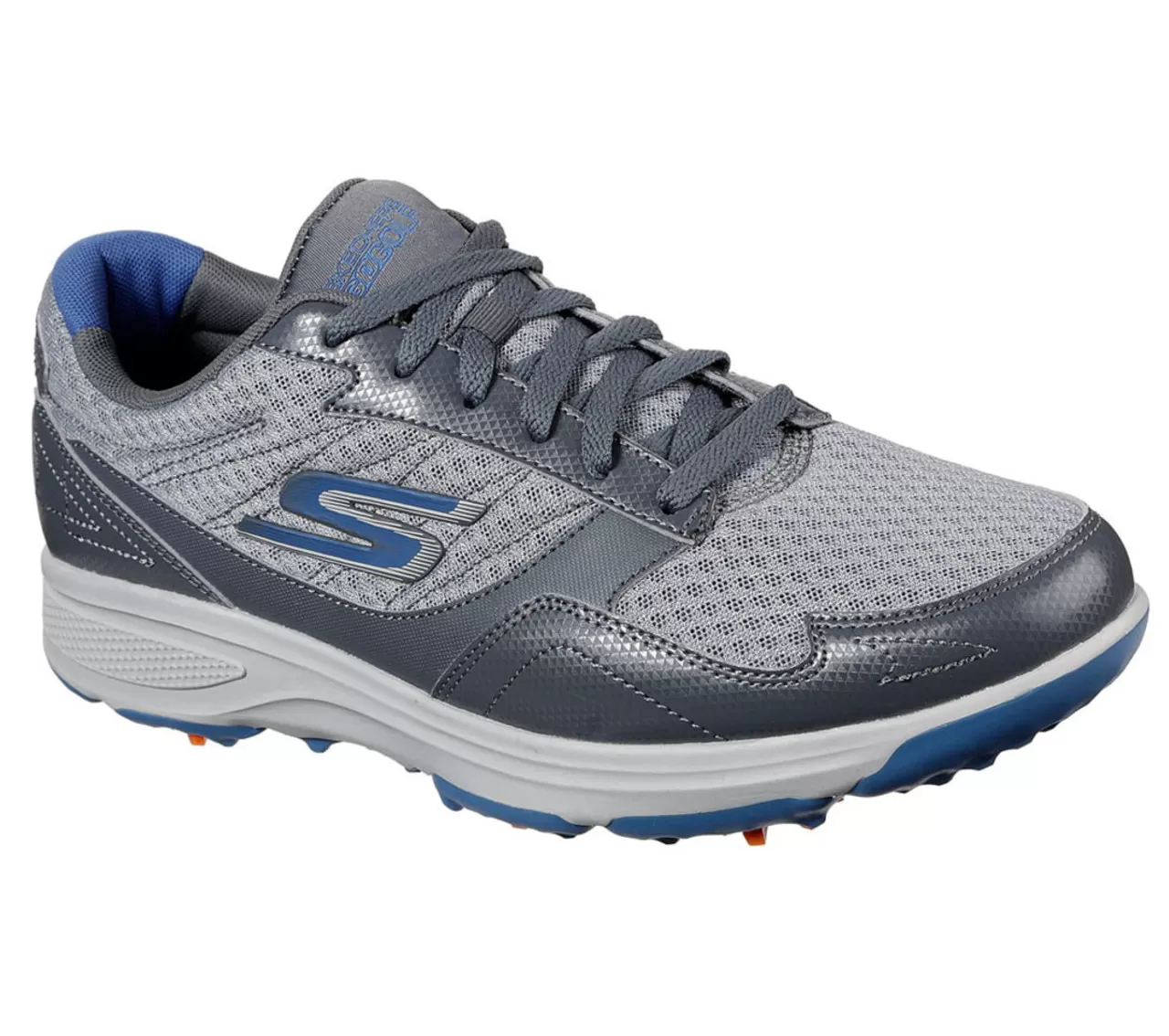 Skechers Men's Go Golf Torque - Sport Golf Shoes - Relaxed Fit - Charcoal/Blue - Image 3