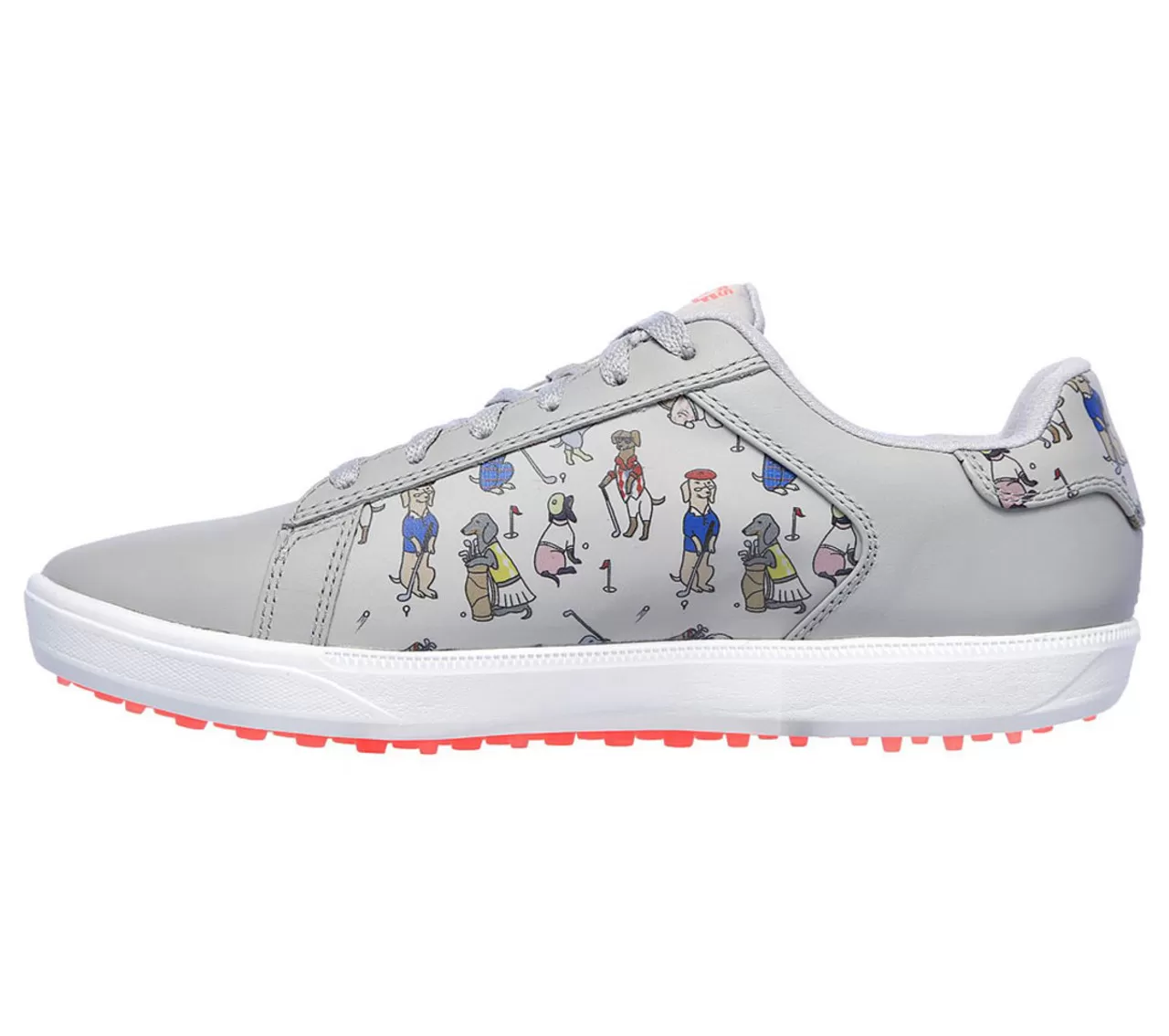 Skechers Women's Go Golf Drive - Dogs At Play Golf Shoes - Gray/Pink - Image 2