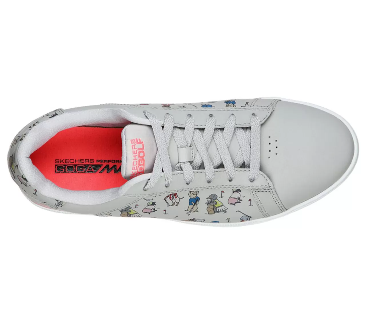 Skechers Women's Go Golf Drive - Dogs At Play Golf Shoes - Gray/Pink - Image 4