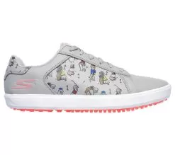 Skechers Women's Go Golf Drive - Dogs At Play Golf Shoes - Gray/Pink